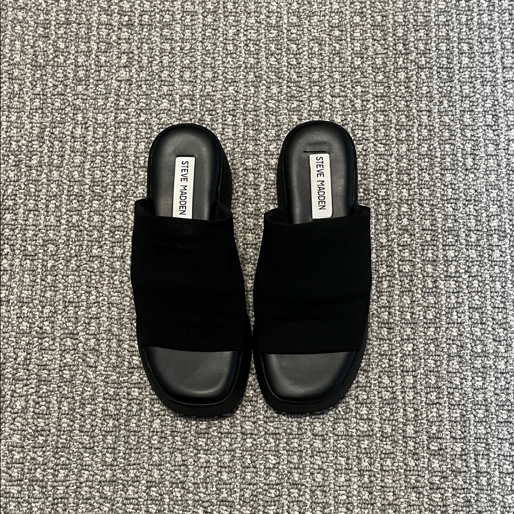 Steve Madden Black Women's Platform Sandals